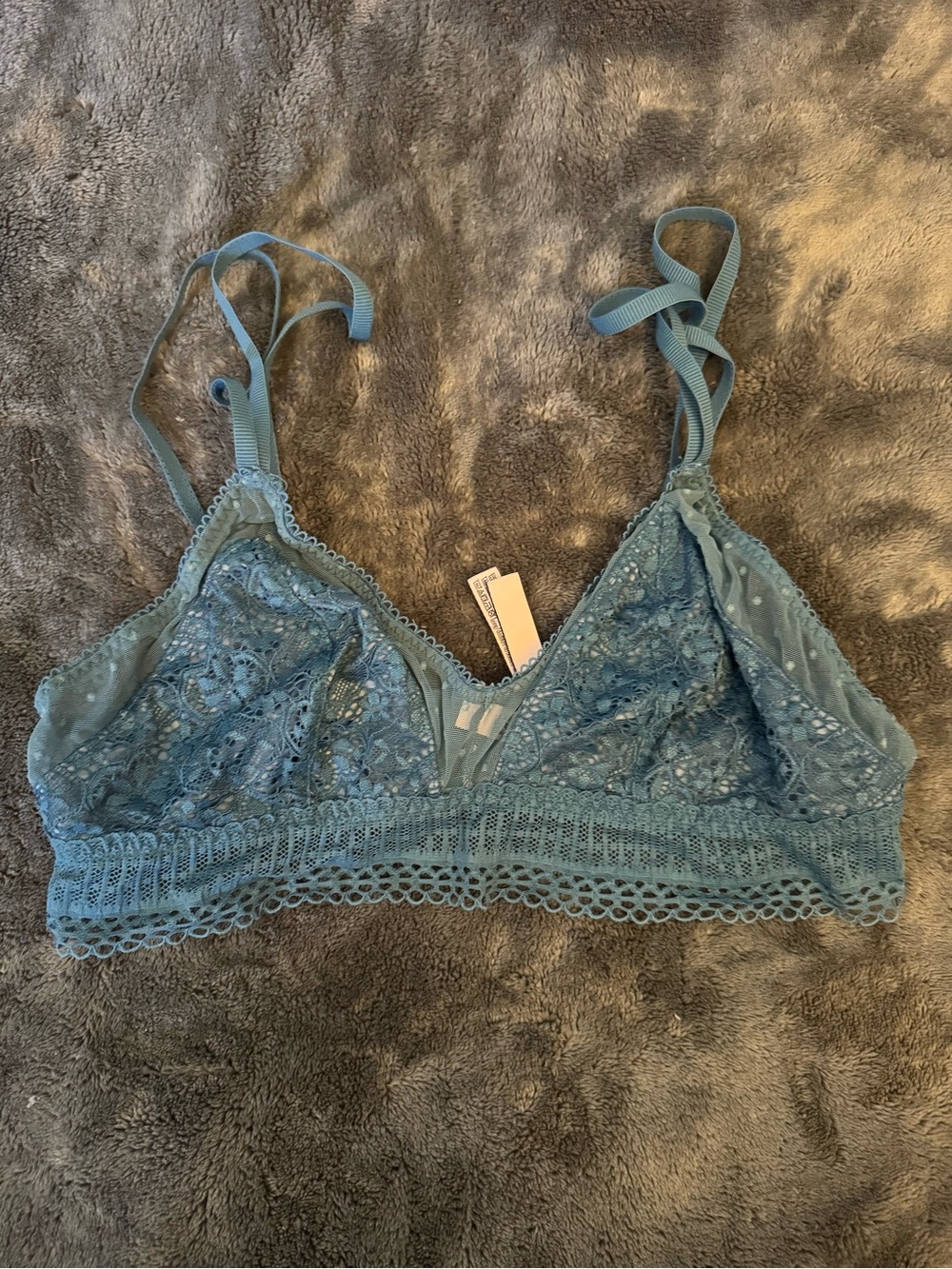Victoria Secret Dusty Blue Lace Bra